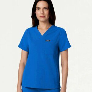 JAANUU Rhena 1-Pocket Scrub Top in Royal Blue; Never Worn. Size XXS.